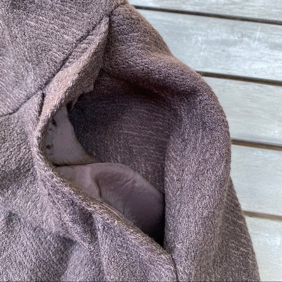 🛑 {SOLD} Eileen Fisher Wool Herringbone Tweed Pleated Mini Skirt - Picture 3 of 6